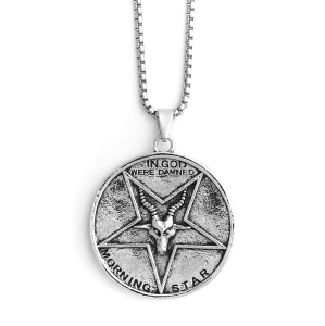 PENTAGRAM IN GOD WERE DAMNED -- Metal Pendant 