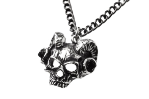 SKULL -- Metal Pendant 
