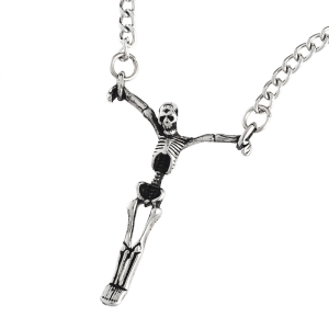 SKULL CROSS -- Metal Pendant  