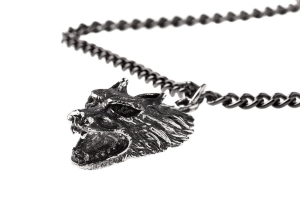 WOLF -- Metal Pendant 
