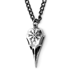 RAVEN'S SKULL -- Metal Pendant 