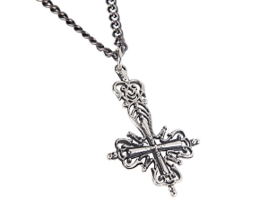 UPSIDE DOWN CROSS -- Metal Pendant