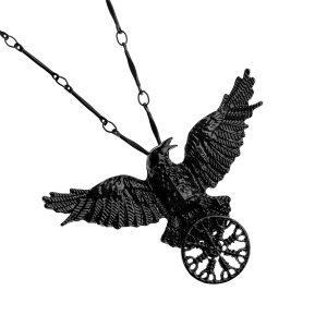 VIKING RAVEN -- Metal Pendant  
