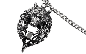 WOLF -- Metal Pendant  