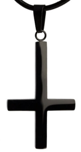 UPSIDE DOWN CROSS -- Metal Pendant  