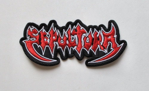 SEPULTURA - logo [redwhite] -- Embroidered Patch.JPG