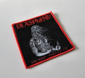 BLASPHEMY - Live Ritual - Friday the 13th [red] -- woven patch
