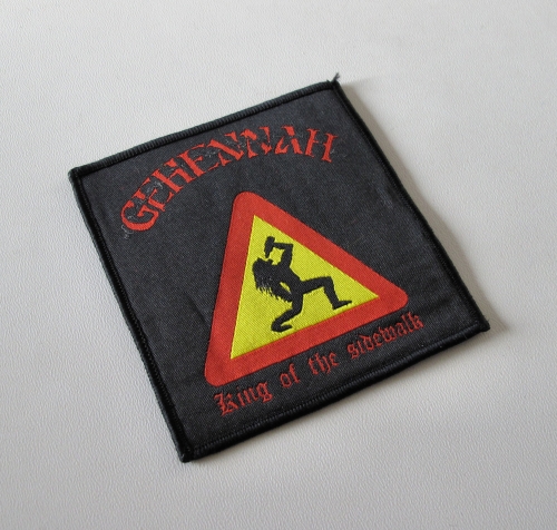 GEHENNAH - King of the Sidewalk [black] -- woven patch.JPG