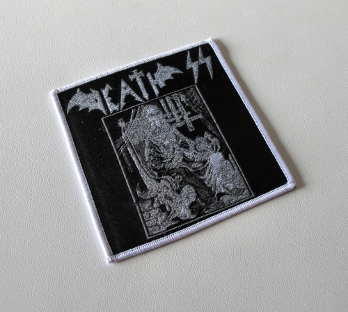 DEATH SS - Evil Metal [white] -- woven patch.JPG