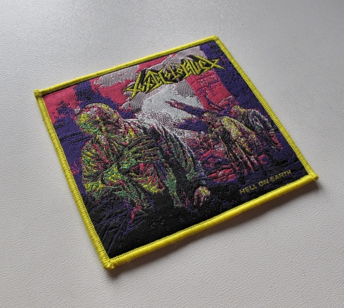 TOXIC HOLOCAUST - Hell On Earth [yellow] -- woven patch.JPG