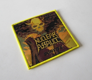 NUCLEAR ASSAULT - Survive [yellow] -- Woven Patch
