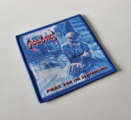 SOLSTICE - Pray for the Sentencing [blue] -- woven patch.JPG