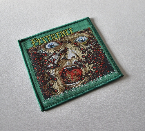 PESTILENCE - Consuming Impulse [green] -- woven patch.JPG