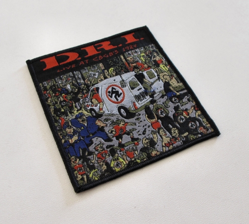 D.R.I. - Live at CBGB's 1984 [black] -- woven patch.JPG