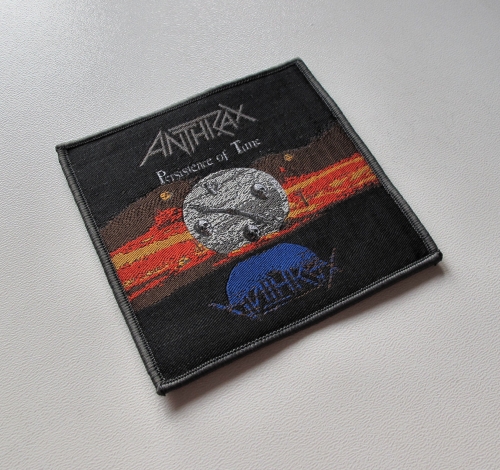 ANTHRAX - Persistence of Time [gray] -- woven patch.JPG