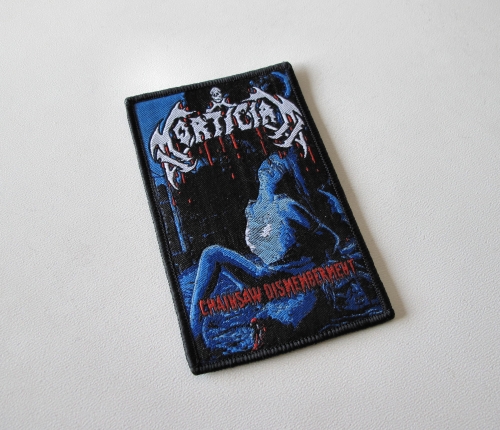 MORTICIAN - Chainsaw Dismemberment [black] -- woven patch.JPG