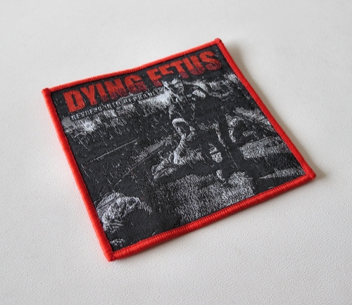 DYING FETUS - Descend into Depravity [red] -- woven patch.JPG