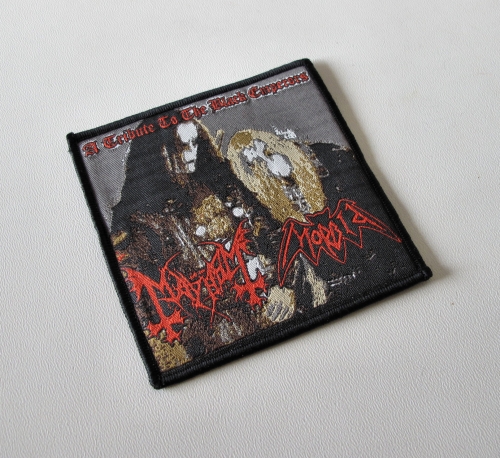 MAYHEM &amp; MORBID - A Tribute to the Black Emperors [black] -- woven patch.JPG