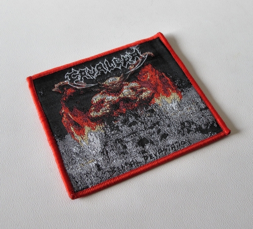 CAVALERA - Bestial Devastation [red] -- woven patch.JPG