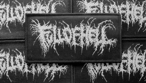 FULL OF HELL - Logo [black] -- woven patch.JPG