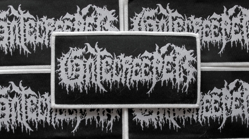 GATECREEPER - Logo [white] -- woven patch.JPG