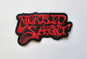 MORBID SAINT - Logo Shaped [red] -- Embroidered Patch