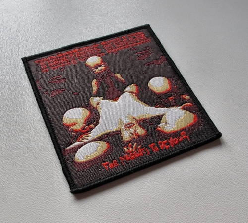 TORTURE KILLER - For Maggots to Devour [black] -- woven patch.JPG