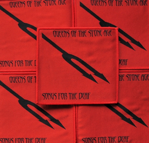 QUEENS OF THE STONE AGE - Songs for the Deaf [red] -- woven patch.JPG