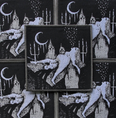 DRAGGED INTO SUNLIGHT - Hatred for Mankind [gray] -- woven patch.JPG