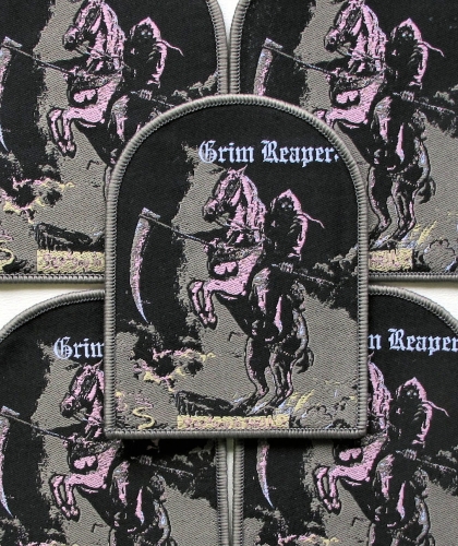 GRIM REAPER - See You in Hell [gray] -- woven patch.JPG