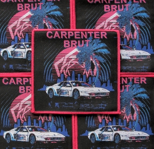 CARPENTER BRUT [pink] -- woven patch