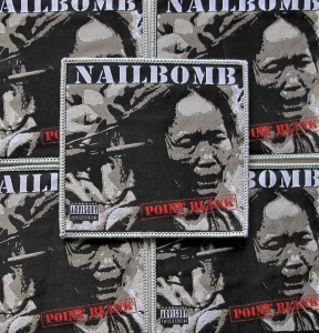 NAILBOMB - Point Blank [gray] -- woven patch