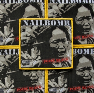 NAILBOMB - Point Blank [yellow] -- woven patch