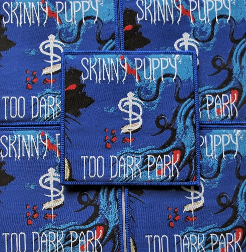 SKINNY PUPPY - Too Dark Park [blue] -- woven patch.JPG