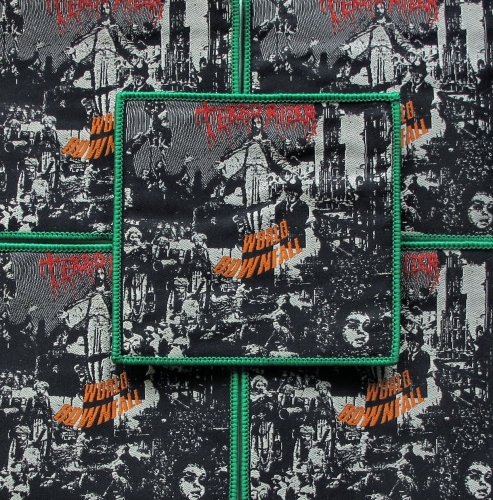 TERRORIZER - World Downfall [green] -- woven patch.JPG