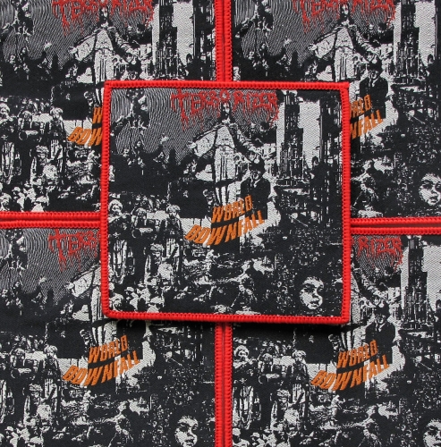 TERRORIZER - World Downfall [red] -- woven patch.JPG