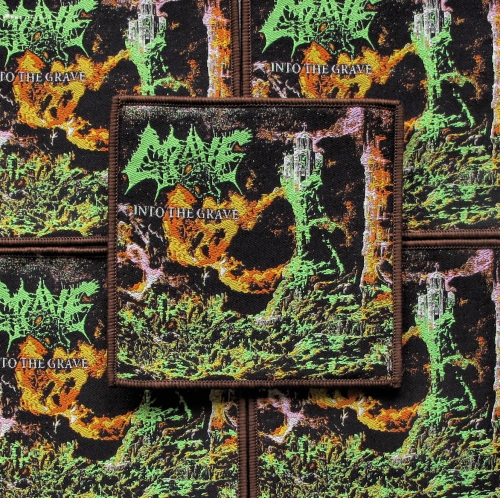 GRAVE - Into the Grave [brown] -- woven patch.JPG