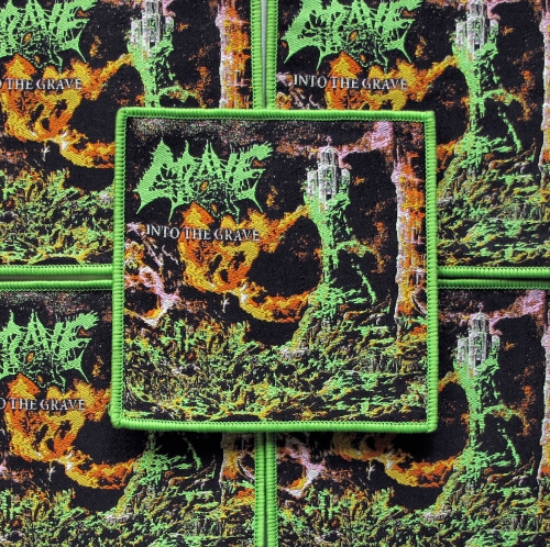 GRAVE - Into the Grave [green] -- woven patch.JPG