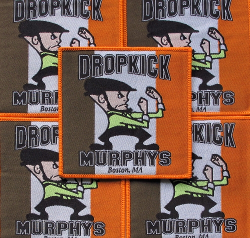DROPKICK MURPHYS - Fighting Guy [orange] -- woven patch.JPG