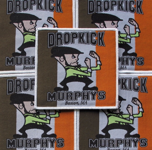 DROPKICK MURPHYS - Fighting Guy [white] -- woven patch.JPG