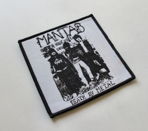 MANTAS - Death by Metal [black] -- woven patch.JPG