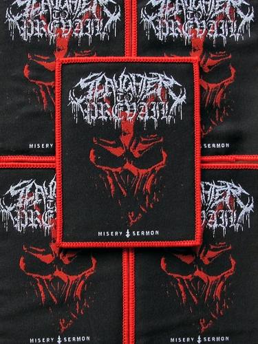 SLAUGHTER TO PREVAIL - Misery Sermon [red] -- woven patch.JPG
