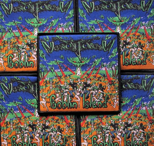 NEKROGOBLIKON - Goblin Island [black] -- woven patch.JPG