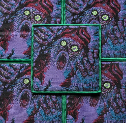 HIGH ON FIRE - Electric Messiah [green] -- woven patch.JPG