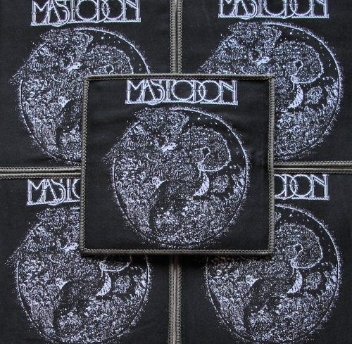 MASTODON - Bird [gray] -- woven patch.JPG