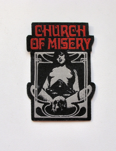 CHURCH OF MISERY - Woman [laser cut] -- woven patch.JPG