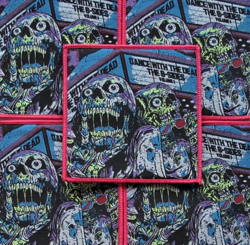 DANCE WITH THE DEAD [pink] -- woven patch.JPG