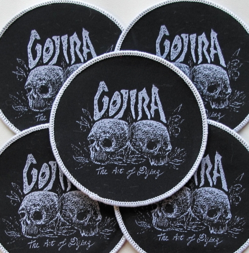 GOJIRA - The Art of Dying [white] -- woven patch.JPG