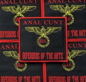ANAL CUNT - Defenders Of The Hate [red] -- woven patch