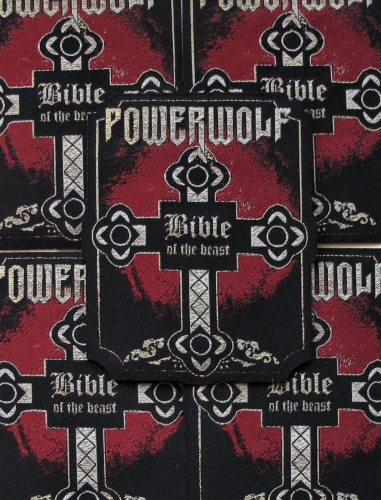 POWERWOLF - Bible of the Beast [laser cut] -- woven patch.JPG